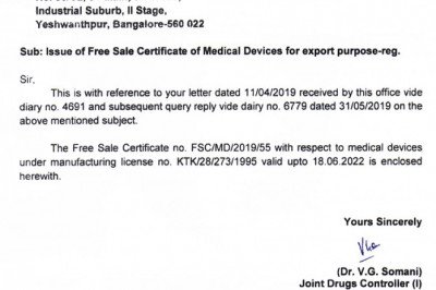 Documents Required For Free Sale Certificate