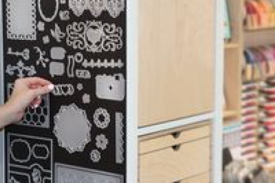 Storage details of self-adhesive materials and inks