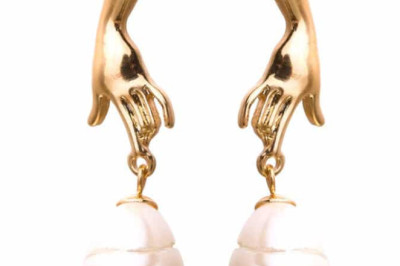 Hands and Pearls Earrings