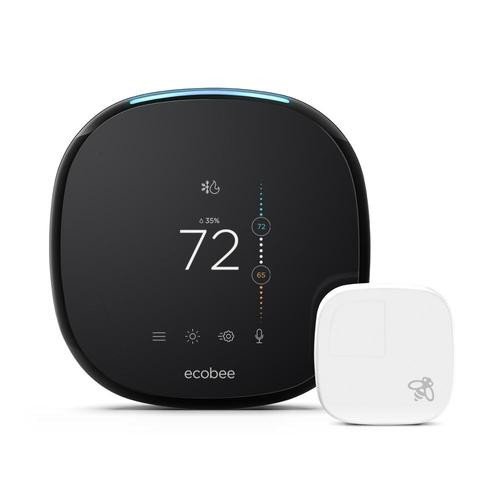 ecobee4 Wi-Fi Smart Thermostat with Built-In Alexa Voice Service