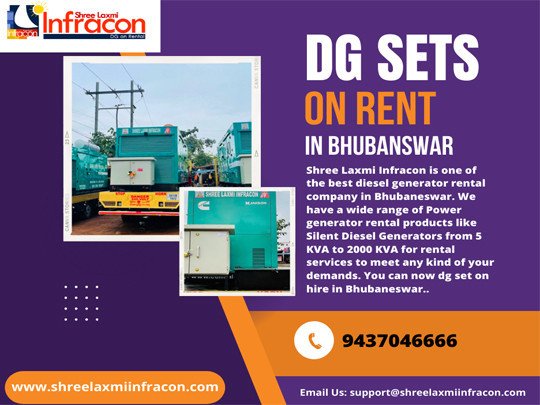 Dg set on rent in Bhubaneswar, Shree LaxmiInfracon