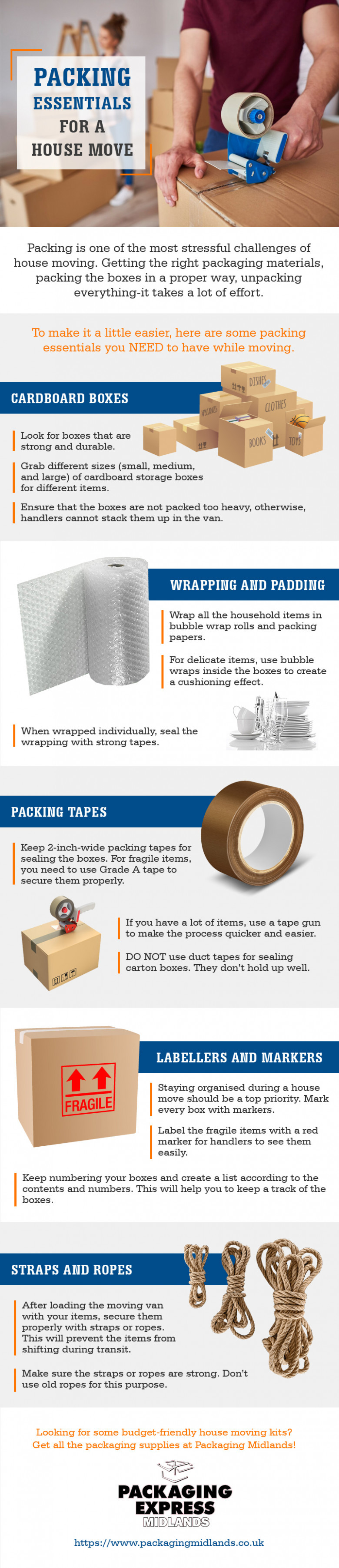 Packaging Essentials for a house Move