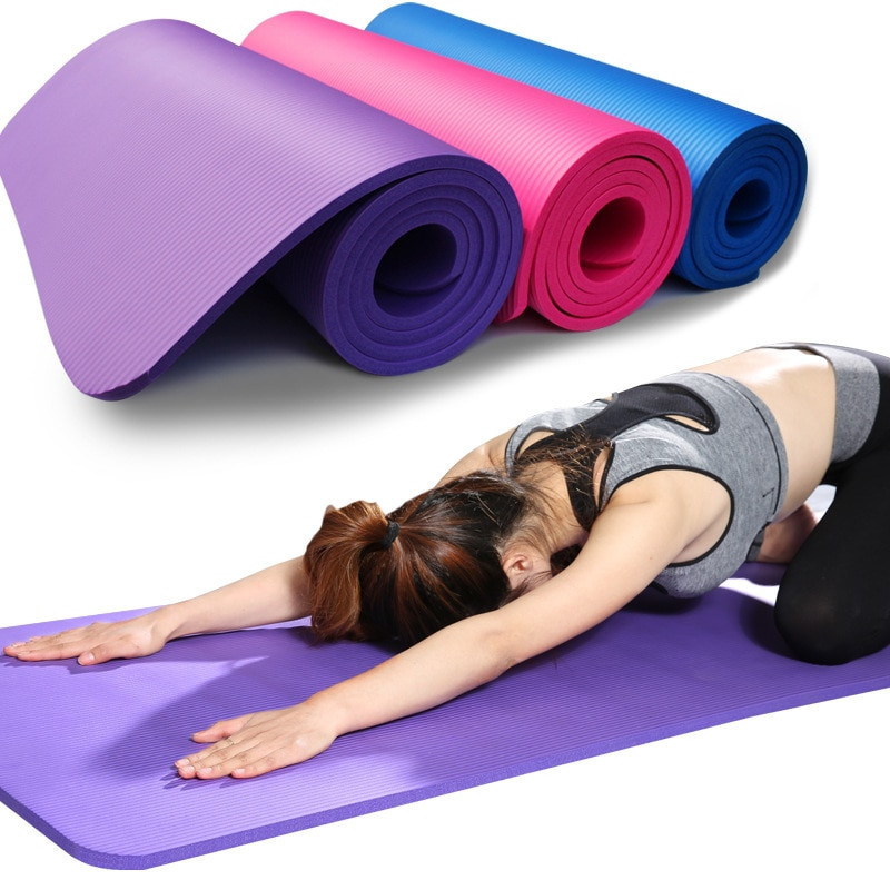 183CM*61CM NBR YOGA MAT NON- SLIP SOFT BEGINNER YOGA FITNESS PILATES MAT FOR HOME GYM SPORTS OUTDOOR PADS EXERVISE EQUIPMENT