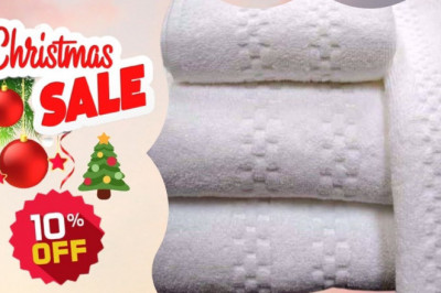 White Hand Towels Wholesale | Cotton | Premium Gold Dobby