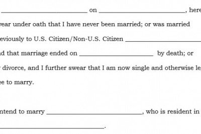Marital Status Certificate Sample