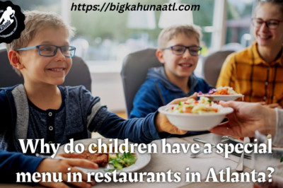 Why do children have a special menu in restaurants in Atlanta?