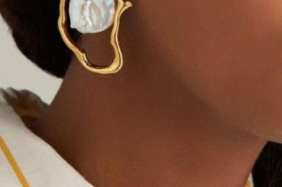 large irregular pearl stud earrings